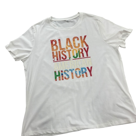 Juneteenth Shirt for Women 2XL – “Black History Is American History” White Crew - Picture 10 of 10